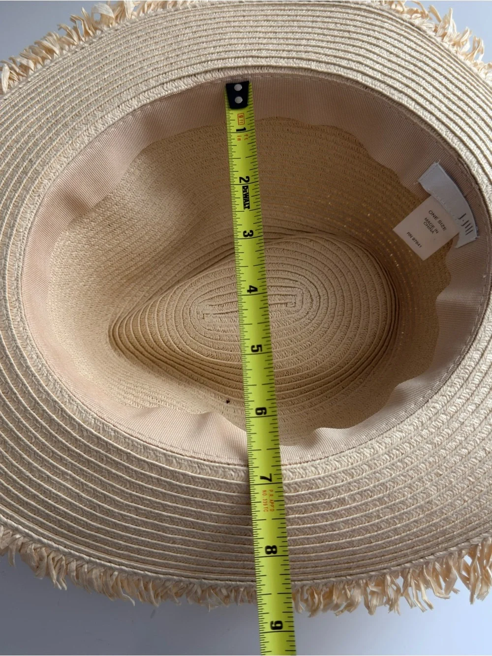 J.Jill Straw Fedora Hat Beige One size